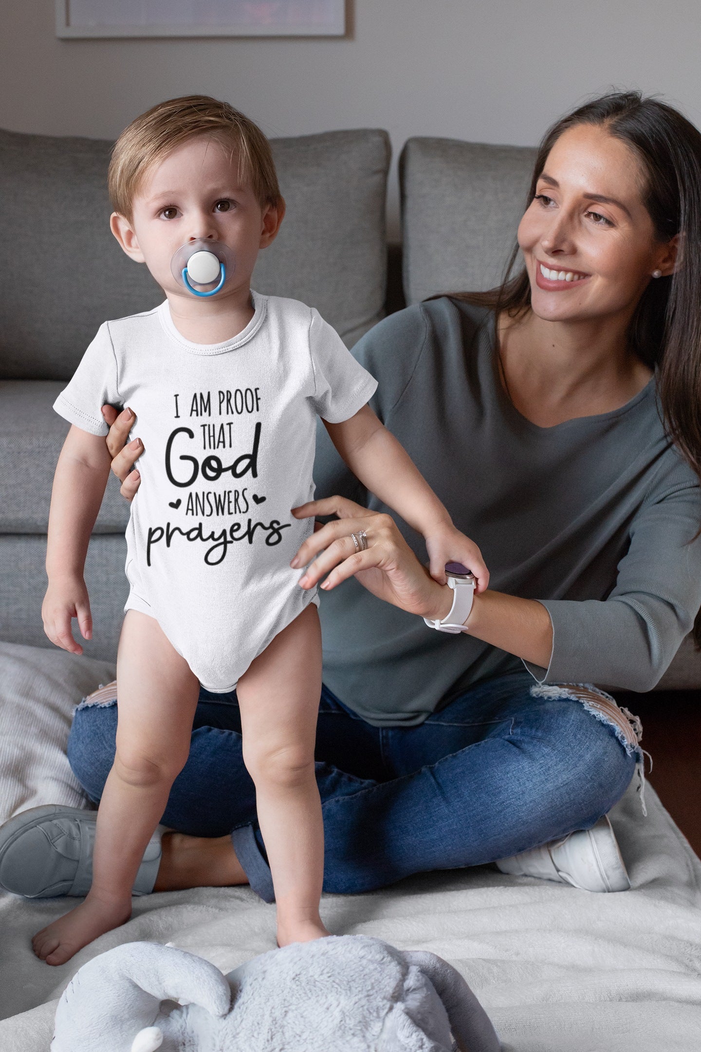 I am Proof That God Answers Prayers Unisex Onesie