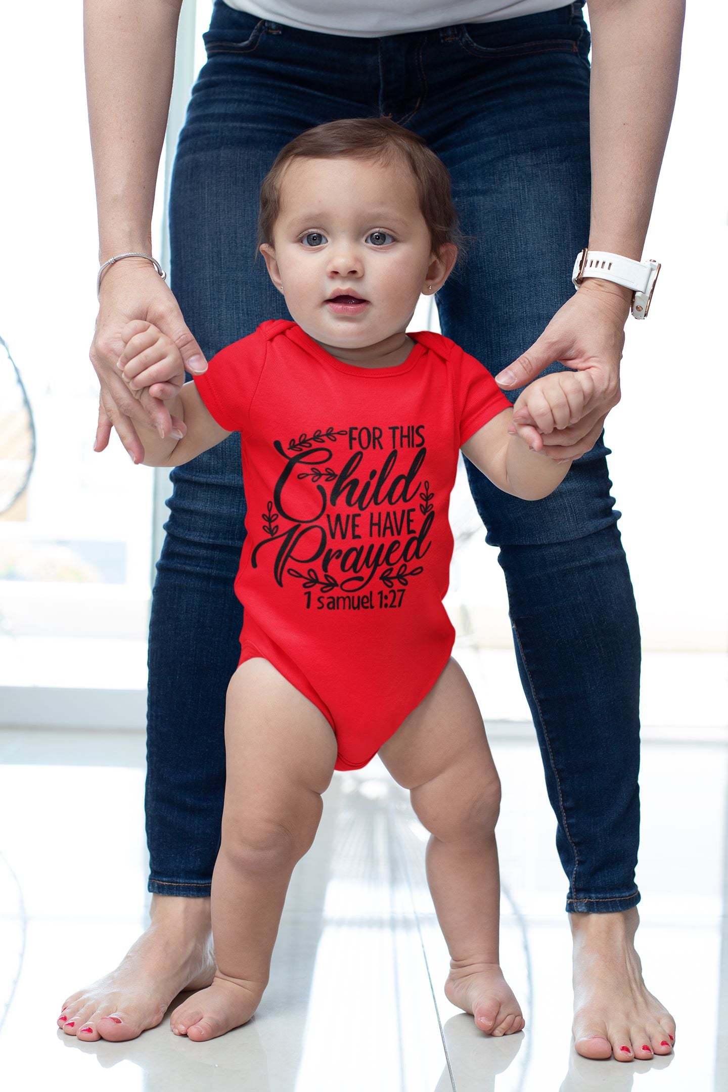 For This Child We Have Prayed Unisex Onesie