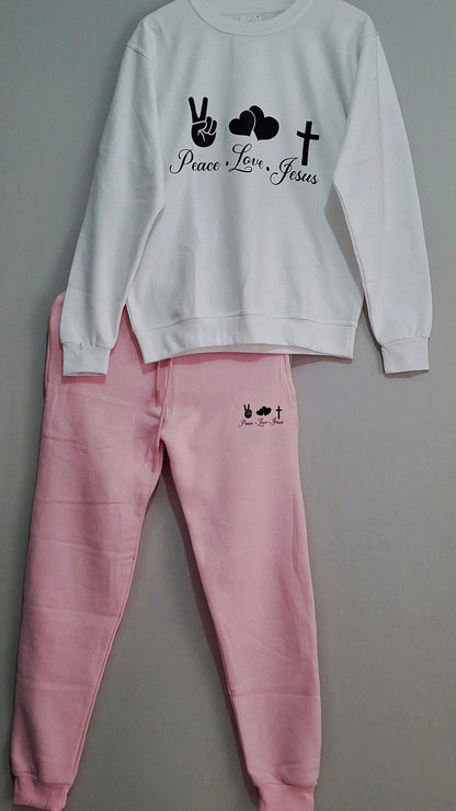 Peace, Love, Jesus Sweater Set